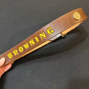 Vintage Browning Leather Belt w/ 12 Gauge Shell Casings USA Men's Size 42